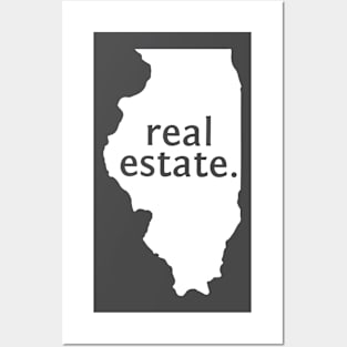 Illinois State Real Estate T-Shirt Posters and Art
